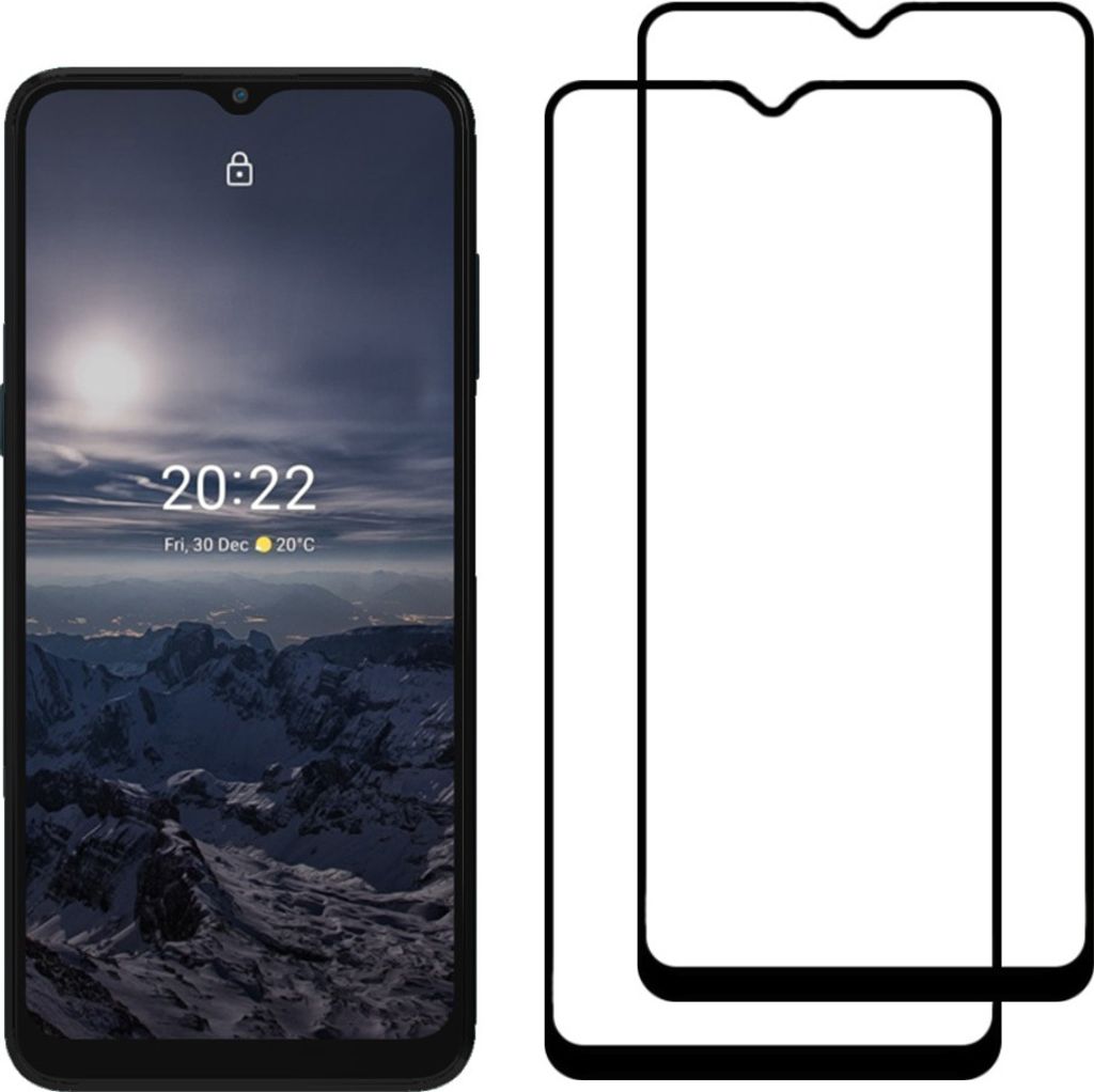 Smartphonica 2 Stück Displayschutzfolie passend für Nokia G21 - Full Cover Tempered Glass - Gehärtetes Glas passend für Nokia G21
