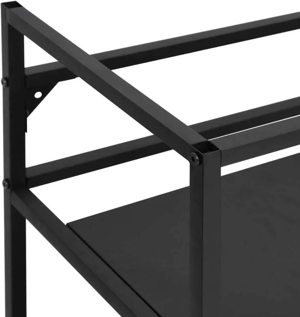 Supporto Lavabo SYFAX Ferro 40x38x83cm - Telaio Nero Alta Resistenza - 5