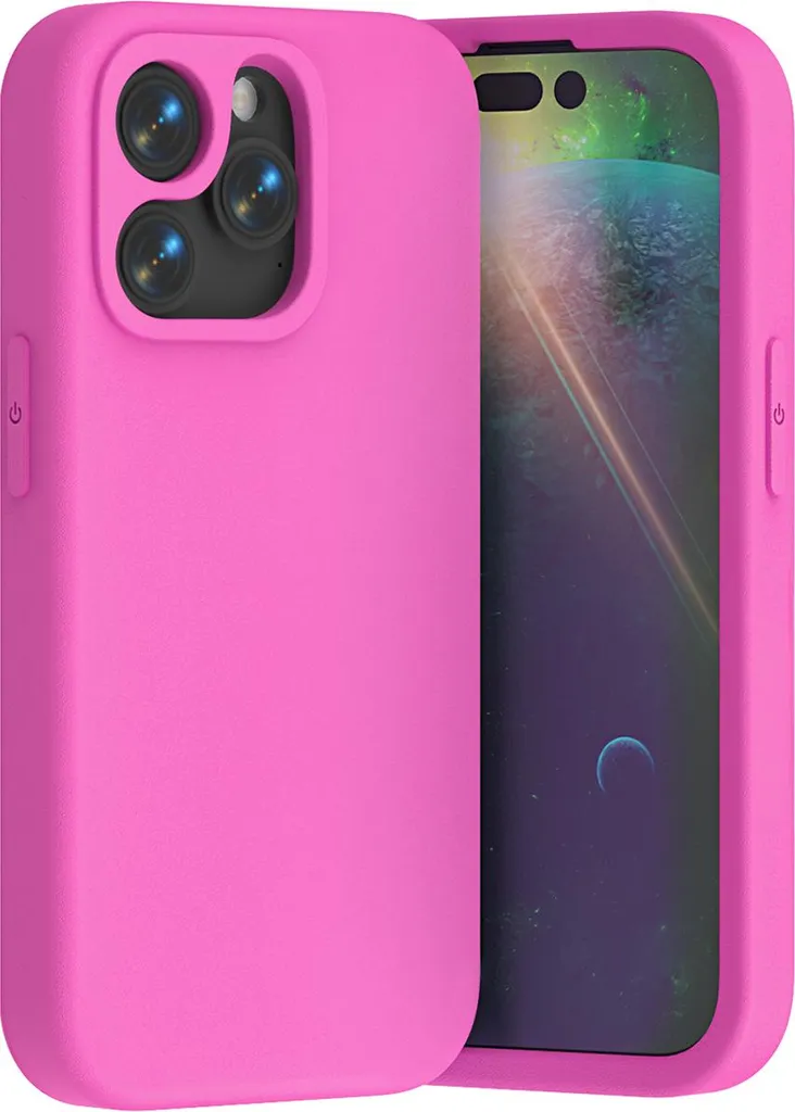Cover protettiva morbida in EVA per iPhone 13 Pro Max, custodia antiurto, cover leggera anti-shock Fucsia