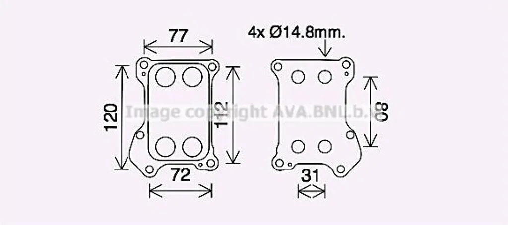 Refroidisseur d'huile moteur pour Opel Astra H et Corsa D OE 55183548