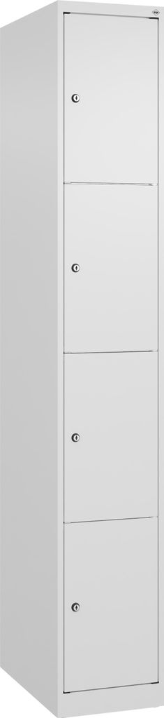 CP Schließfachschrank Classic Plus verkehrsweiß 080000-104 S10012, 4 Schließfächer 30,0 x 50,0 x 185,0 cm