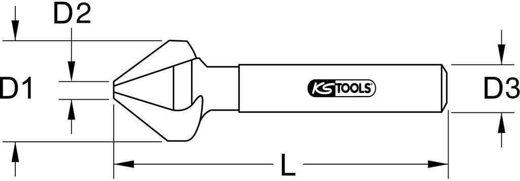 KS TOOLS 336.0047 HSS Kegel- und Entgratsenker 75°, 20mm