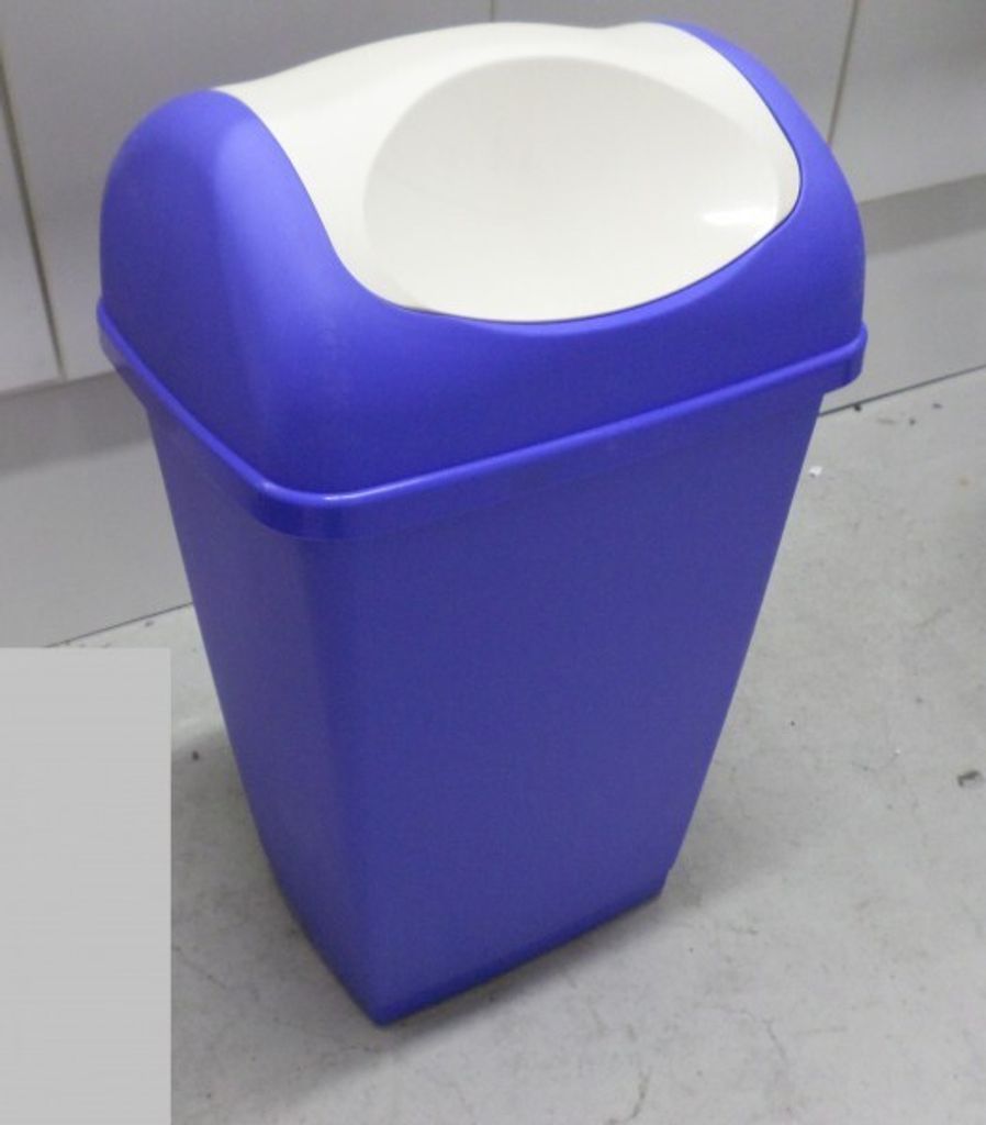 Testrut 235686 Schwingdeckeleimer 50 Liter (blau) lila, creme