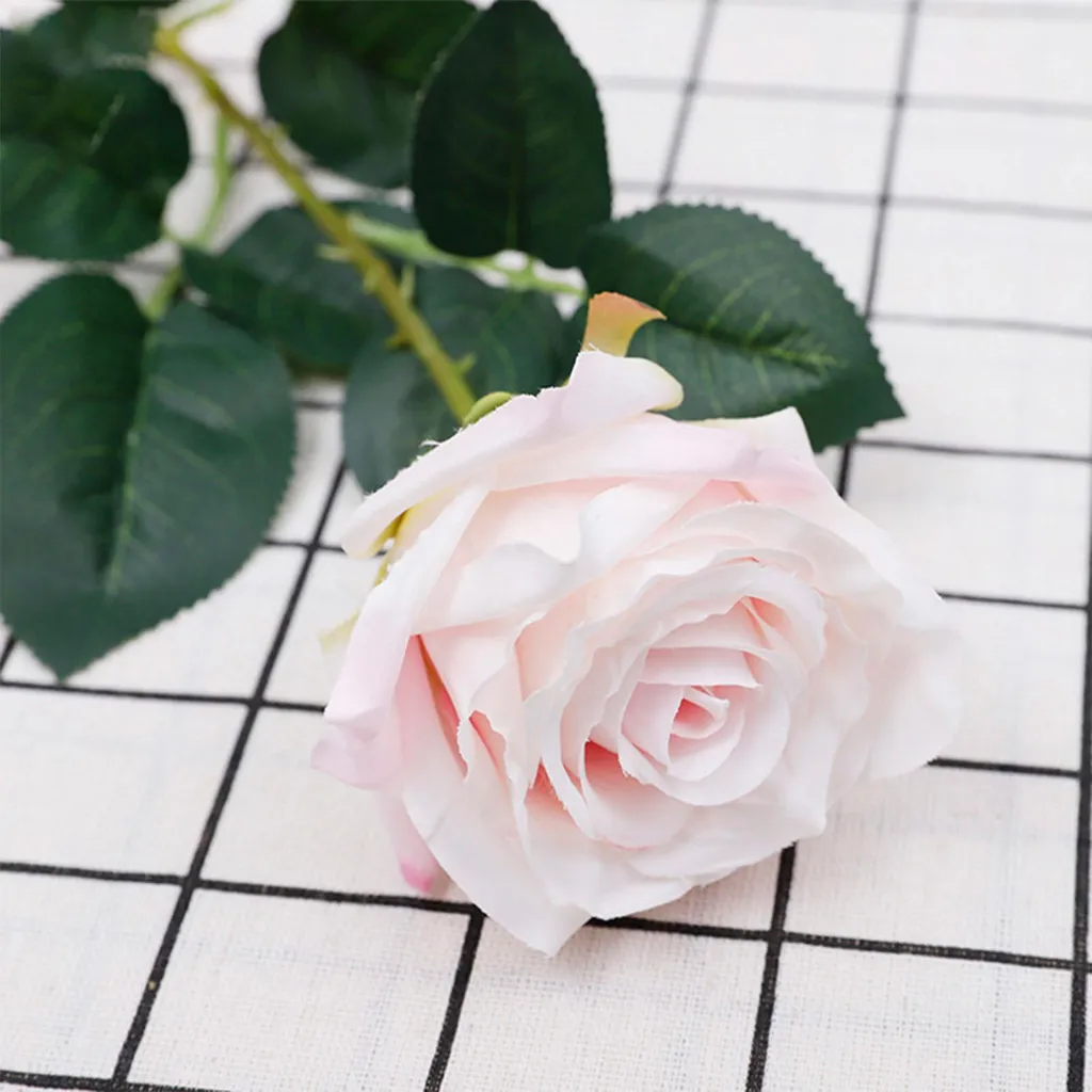 Rose artificielle rose clair haute simulation pour mariage et déco - 3