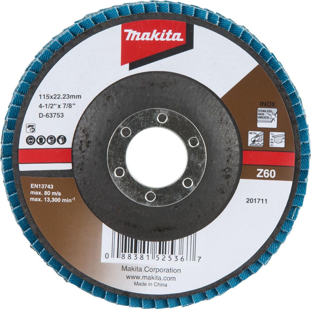 Makita Fächerschleifscheibe 115 mm Z60