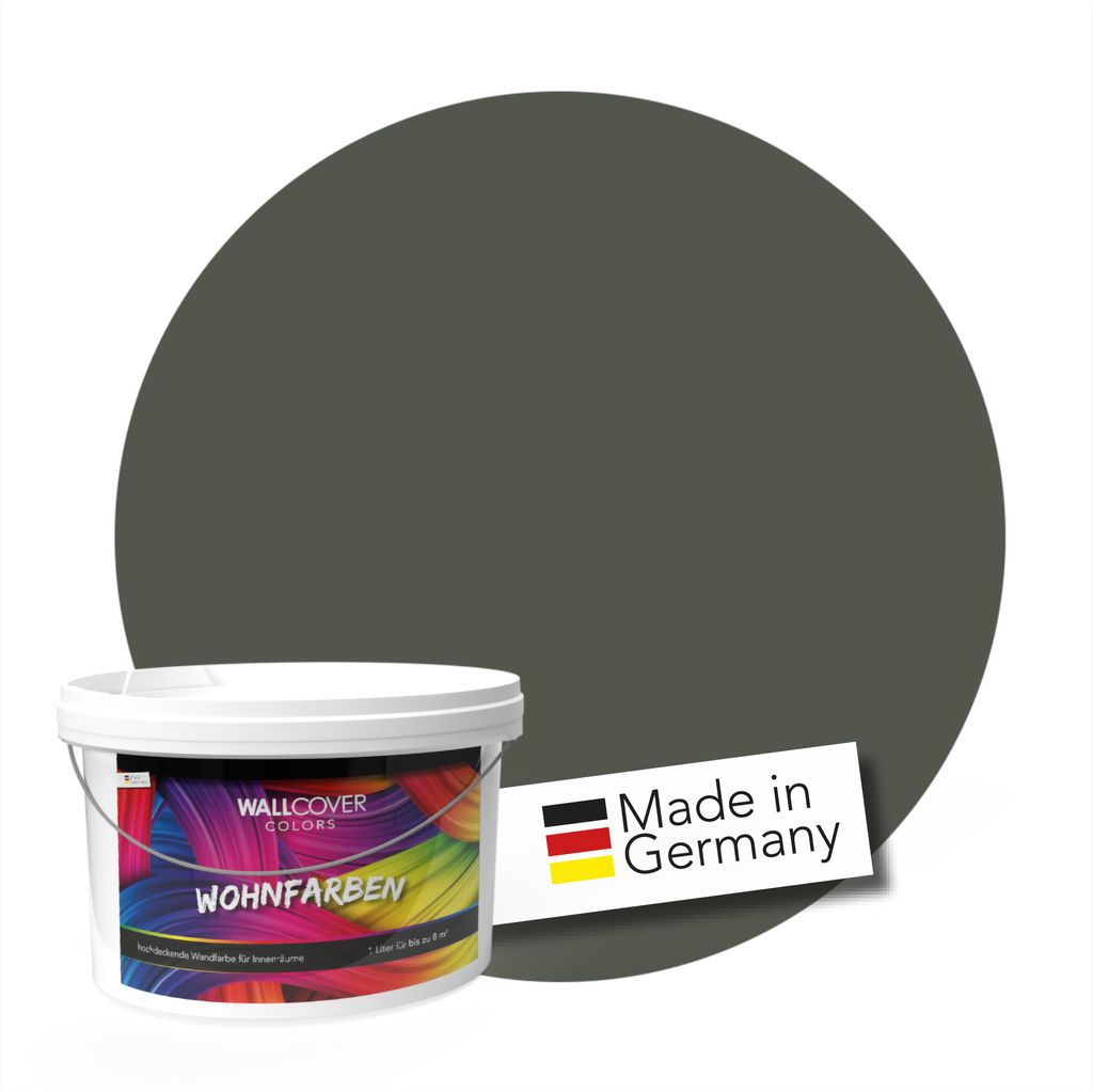 WALLCOVER Wandfarbe Grün Pastell Hochdeckend Klasse 1 Matt 5L für 40 m²
