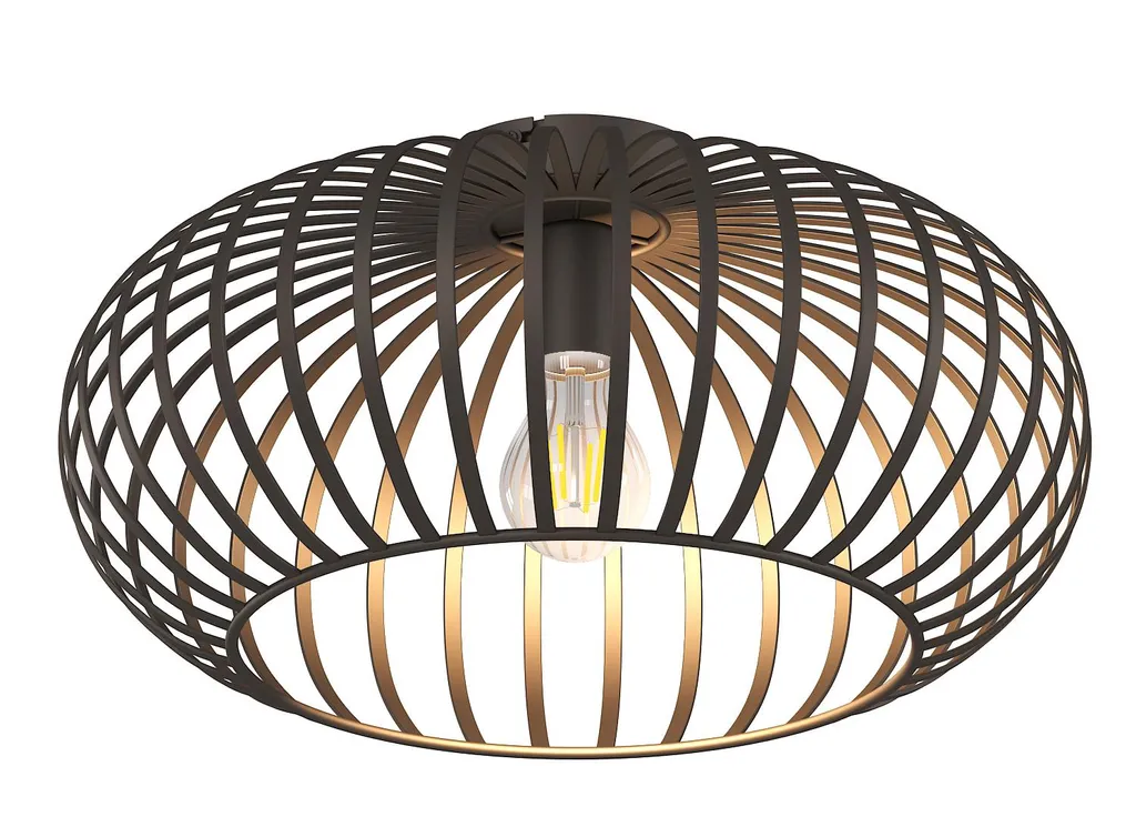 Plafonnier Métal Rouille E27 : Solution Éclairage Vintage Gain de Place