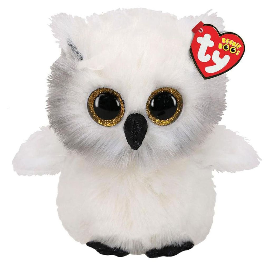 TY gufo di peluche Austin bianco 24 cm Immagine del prodotto 