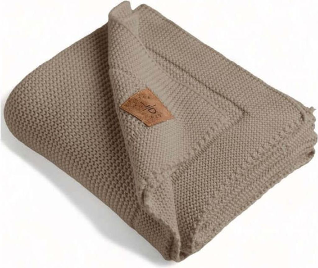 Baby Strickdecke, Babydecke, %100 Baumwolle, 80x100cm, Braun