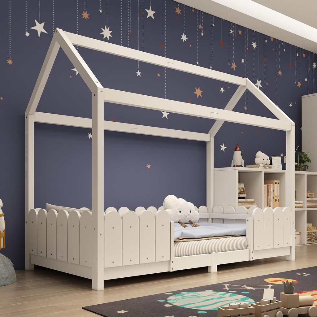 okwish Dětská postel dřevěný dům postel, rám postele 90 x Obrázek produktu 
