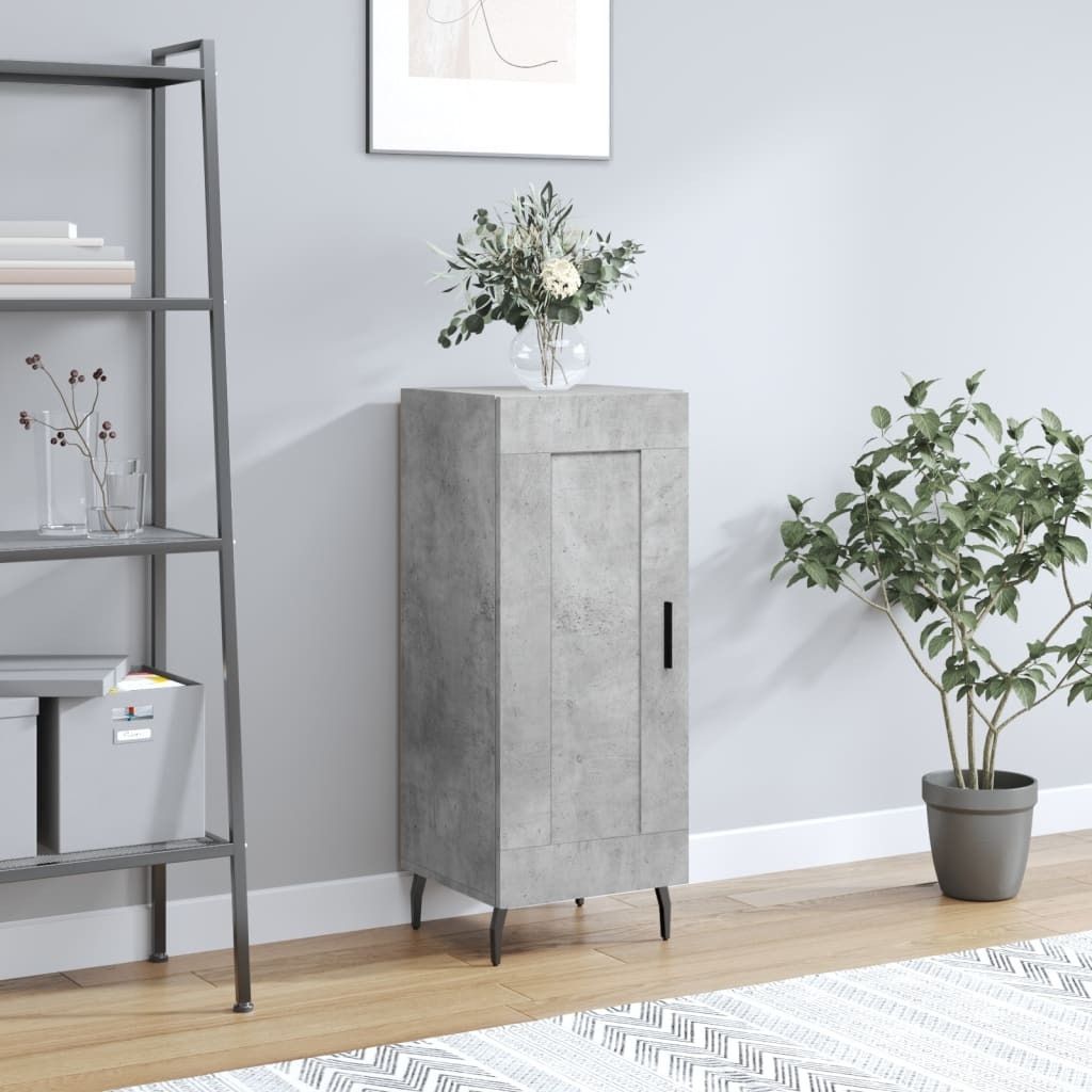 The Living Store Sideboard Betongrau 34,5x34x90 cm Holzwerkstoff
