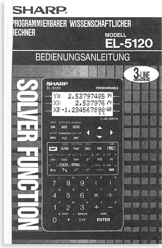 Anleitung für Sharp EL-5120 G (deutsch, 147 Seiten) ONLY MANUAL!!
