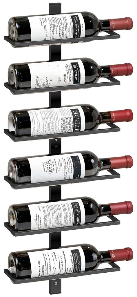 HOMCOM Weinregal Flaschenregal zur Wandmontage für 6 Produktbild 