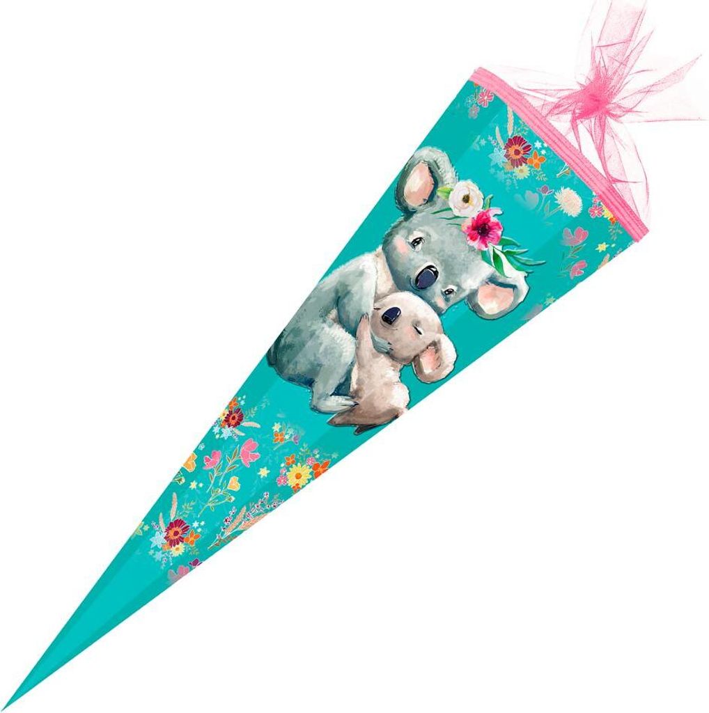 Nestler Schultüte Koalafamilie 6eckig 85cm Produktbild 