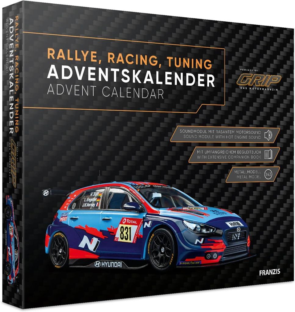 Calendario de adviento temático de carreras de rally Imagen del producto 
