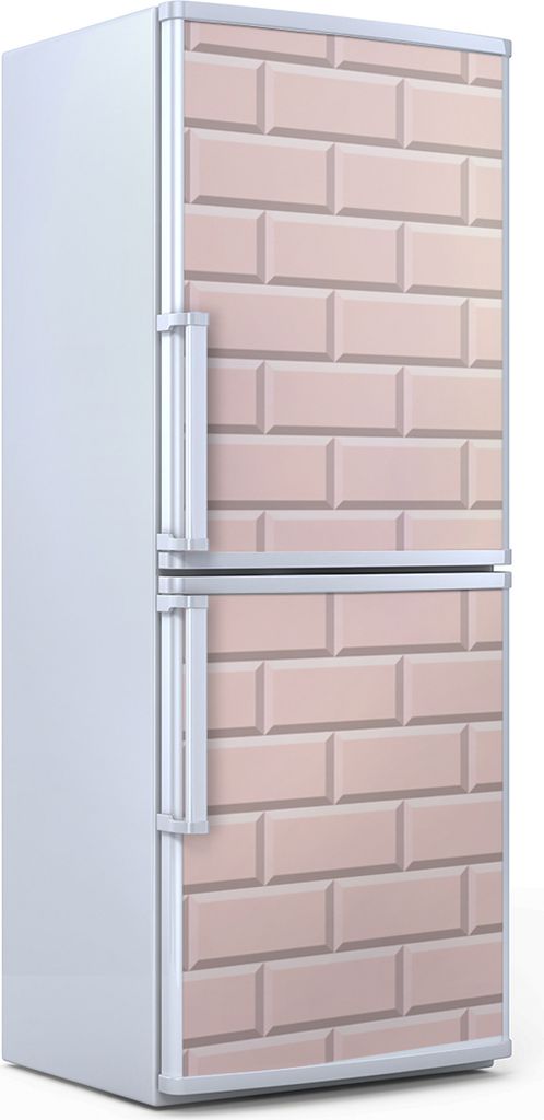 Kühlschrankdekoration 70x180 cm Aufkleber auf dem Kühlschrank - farbige Backstein Ziegel