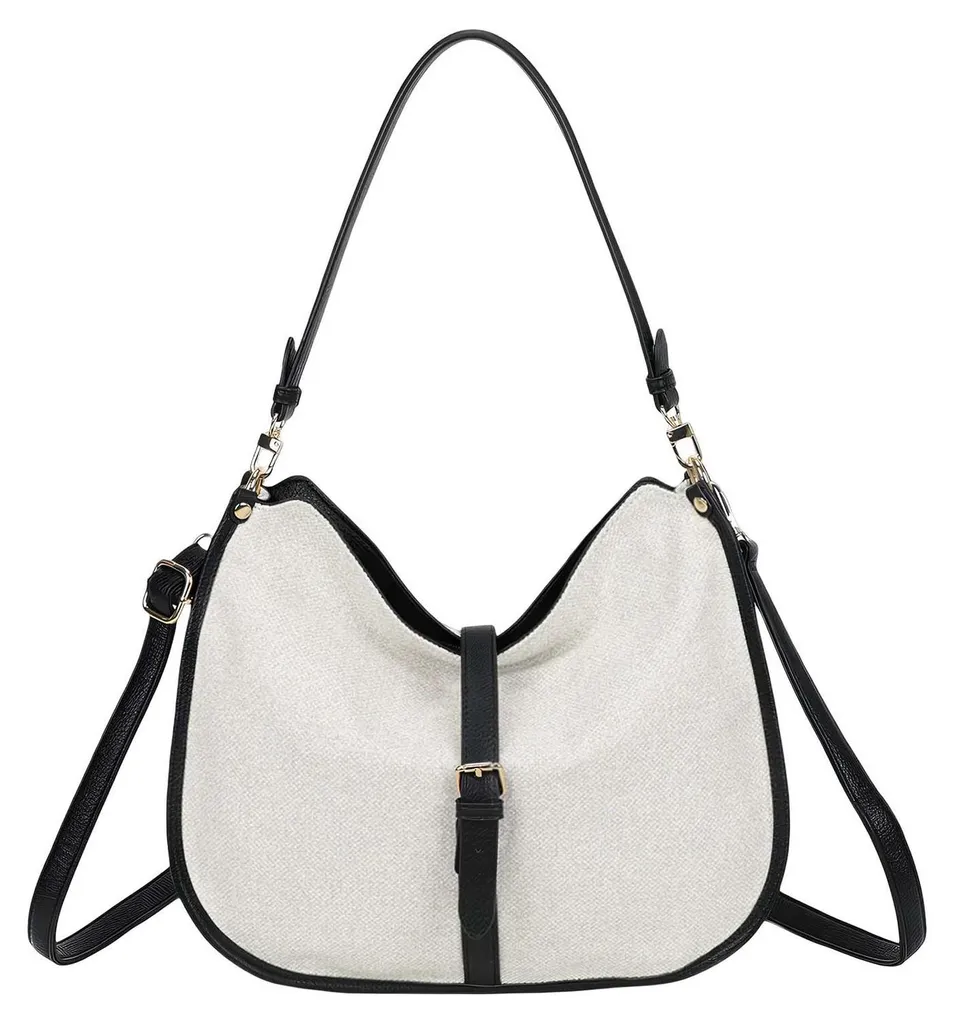 Sac Hobo Gallantry Simili-Velours Doux avec Bandoulière Amovible