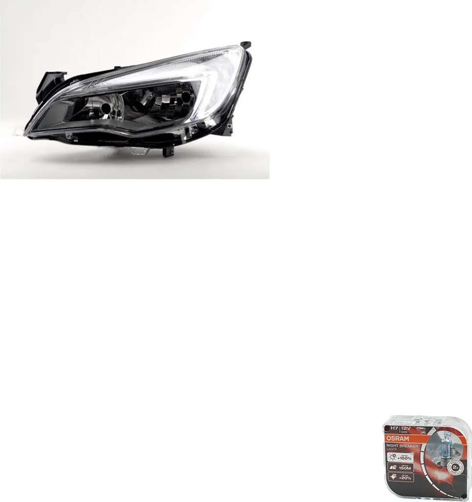 Proiettore Sinistro Astra J Johns 1216181 + H7 Osram Night Breaker