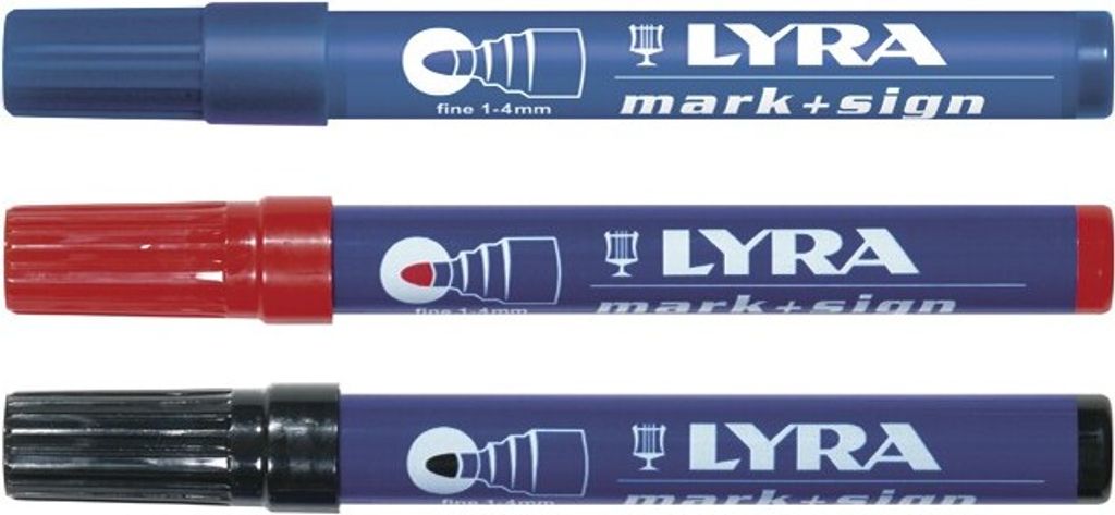LYRA Permanent-Marker 112 Strichbreite 1-4 mm blau runde Spitze