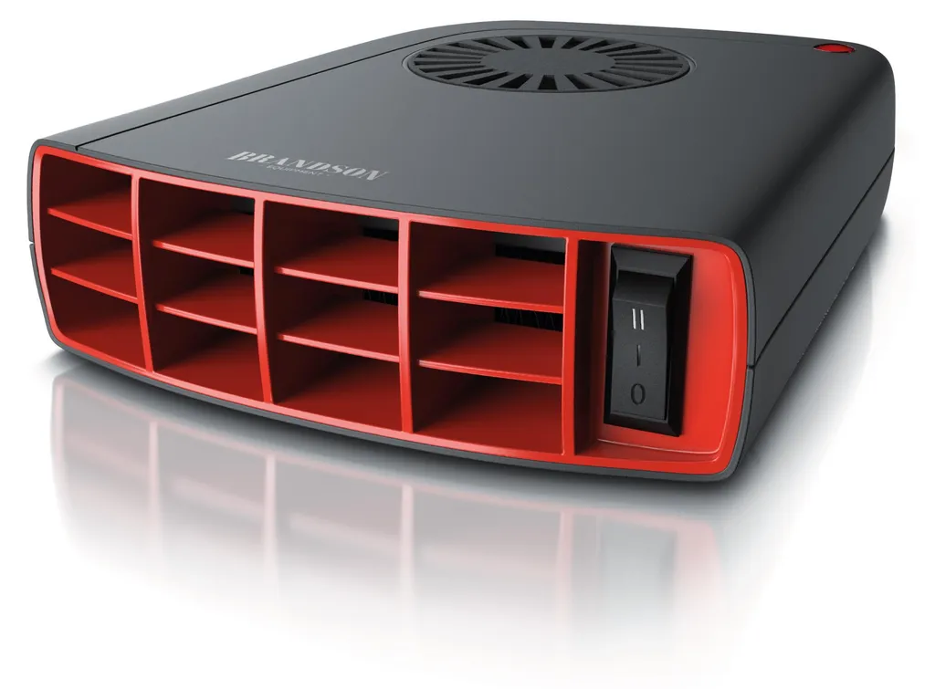 Brandson Radiateur Soufflant 1400W Noir Rouge Chauffage Mobile Voiture