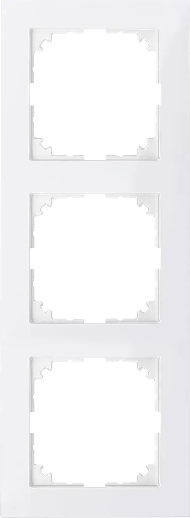 Plaque Triple M-Pure Merten MEG4030-3619 Blanc Polaire - Triple Postes