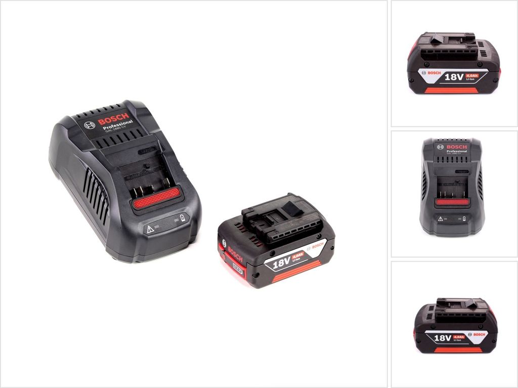 Bosch Starter-Set 18 V mit GBA 4,0 Ah Li-Ion Akku + GAL 1880 Ladegerät