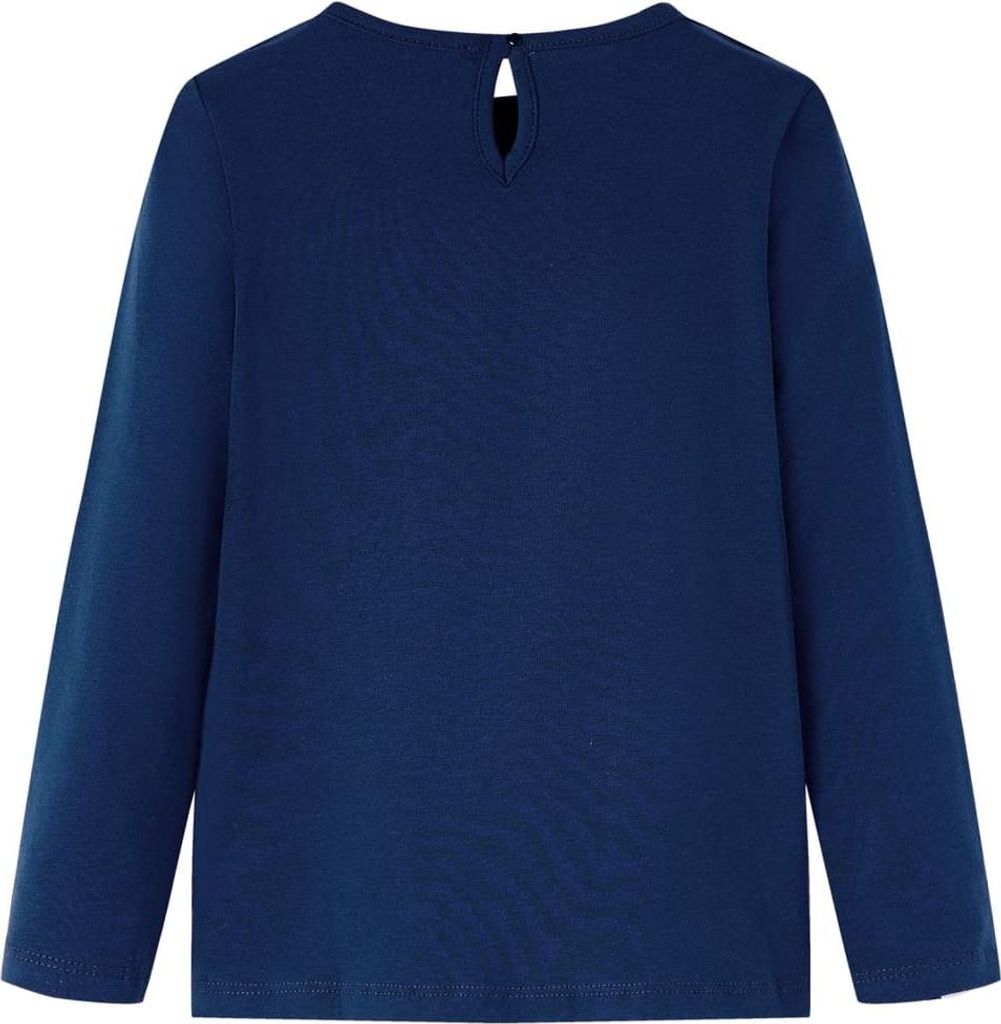 vidaXL Camicia a maniche lunghe per bambini blu navy 104 Immagine del prodotto 