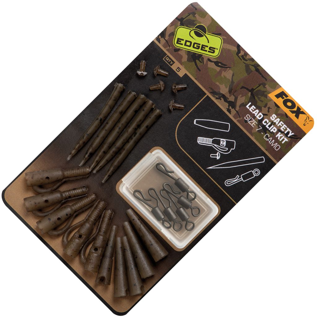 Fox Edges Camo Safety Lead Cip Kit Gr. 7 - 5 Leadclips Produktbild 