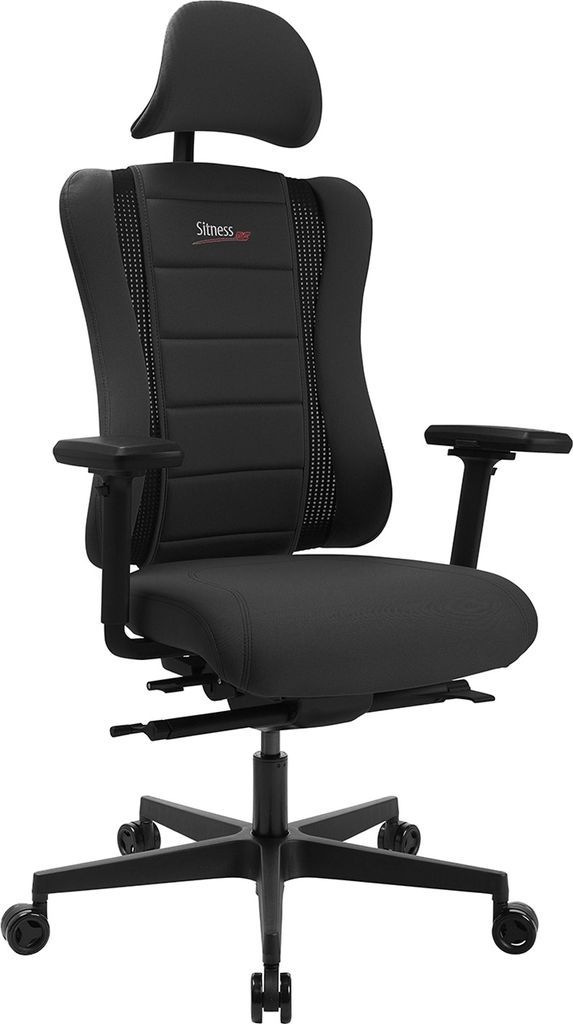Gaming-Stuhl - Schwarz - Kunstleder - Stoff - mit Produktbild 