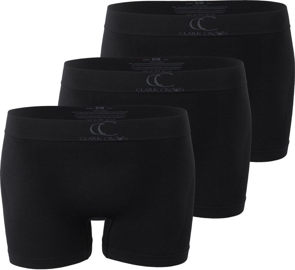 Clark Crown® Boxershorts-Pant 3er Pack Seamless S/M schwarz Produktbild 