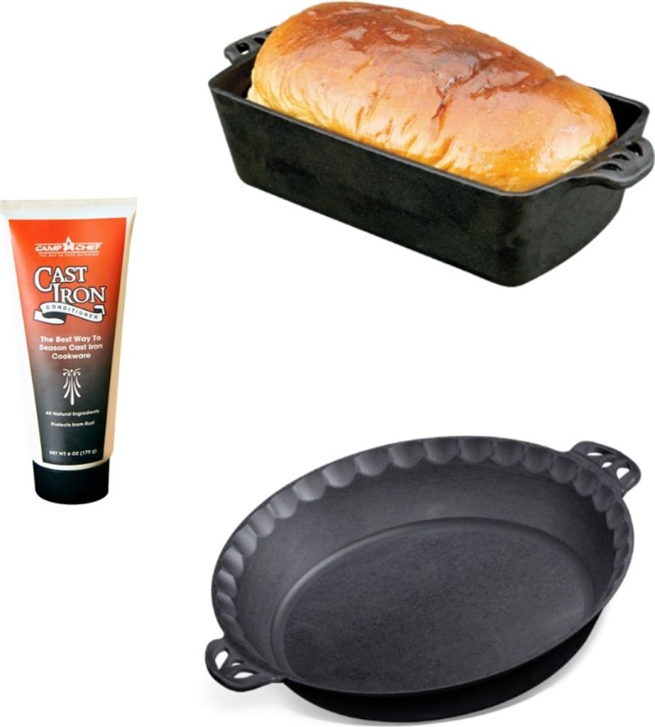 Camp Chef Camping Zubehör Brotbackform Gusseisen Cast Iron Kuchenform Pie Pan