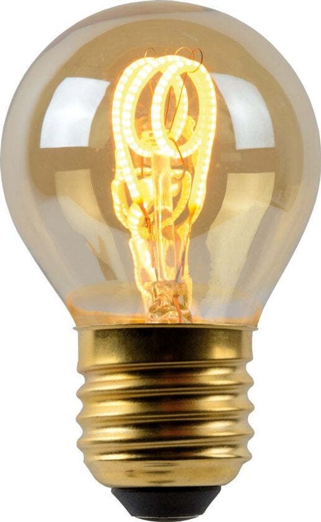 Lucide Lucide G45 - Glühlampe - Ø 4,5 cm - LED Dimb. - E27 - 1x3W 2200K - Bernstein