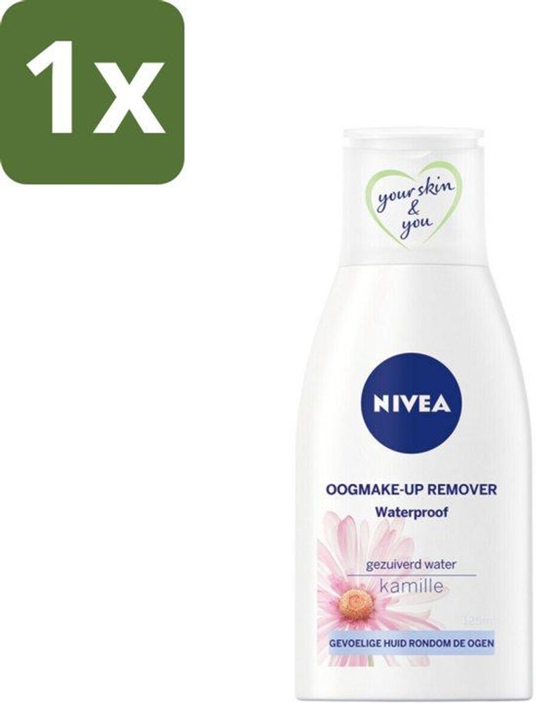Nivea is removed, translation to German: Wasserbeständiger Make-up Entferner für die empfindliche Haut mit Kamille und Provitamin B5 - 125 ml - E...