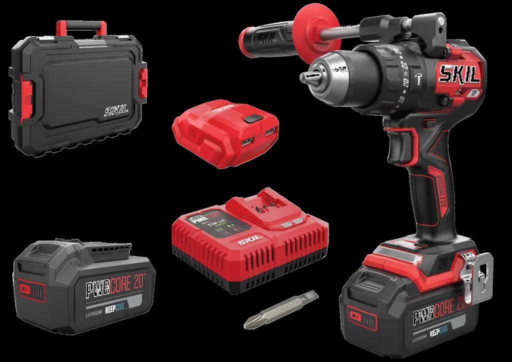 Perceuse percussion sans fil idéale rénovation Skil 3085 HB 2 batteries
