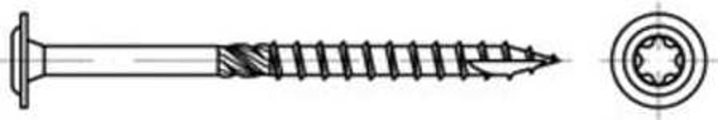 ART 89092 Holzbauschrauben CE Stahl 10 x 320 -T50 galv. verzinkt gal Zn FS 25 Stk