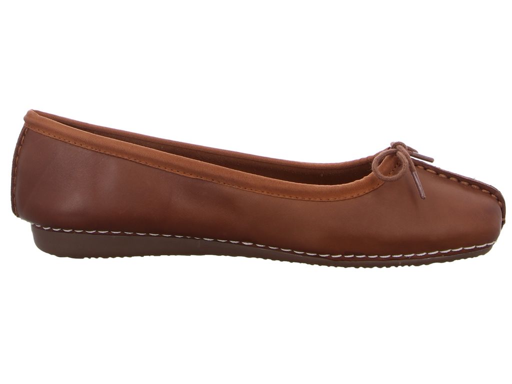 CLARKS Ballerinas Freckle Ice mit komfortabler Sohle 5234 Dark Tan Lea 36