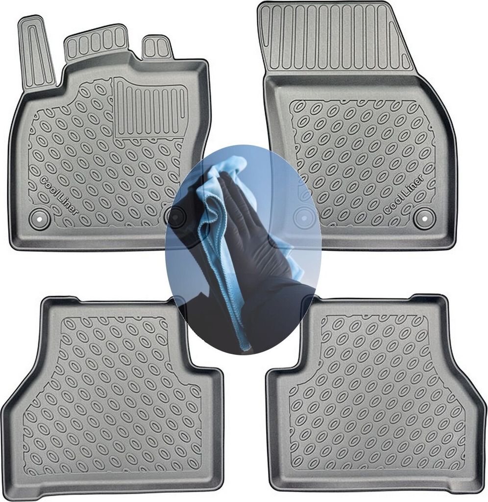 Z512553 TPE-Gummifußmatten kompatibel mit Ford Tourneo Connect Vorderradantrieb 3 Hochdachkombi 2022- 5Sitze