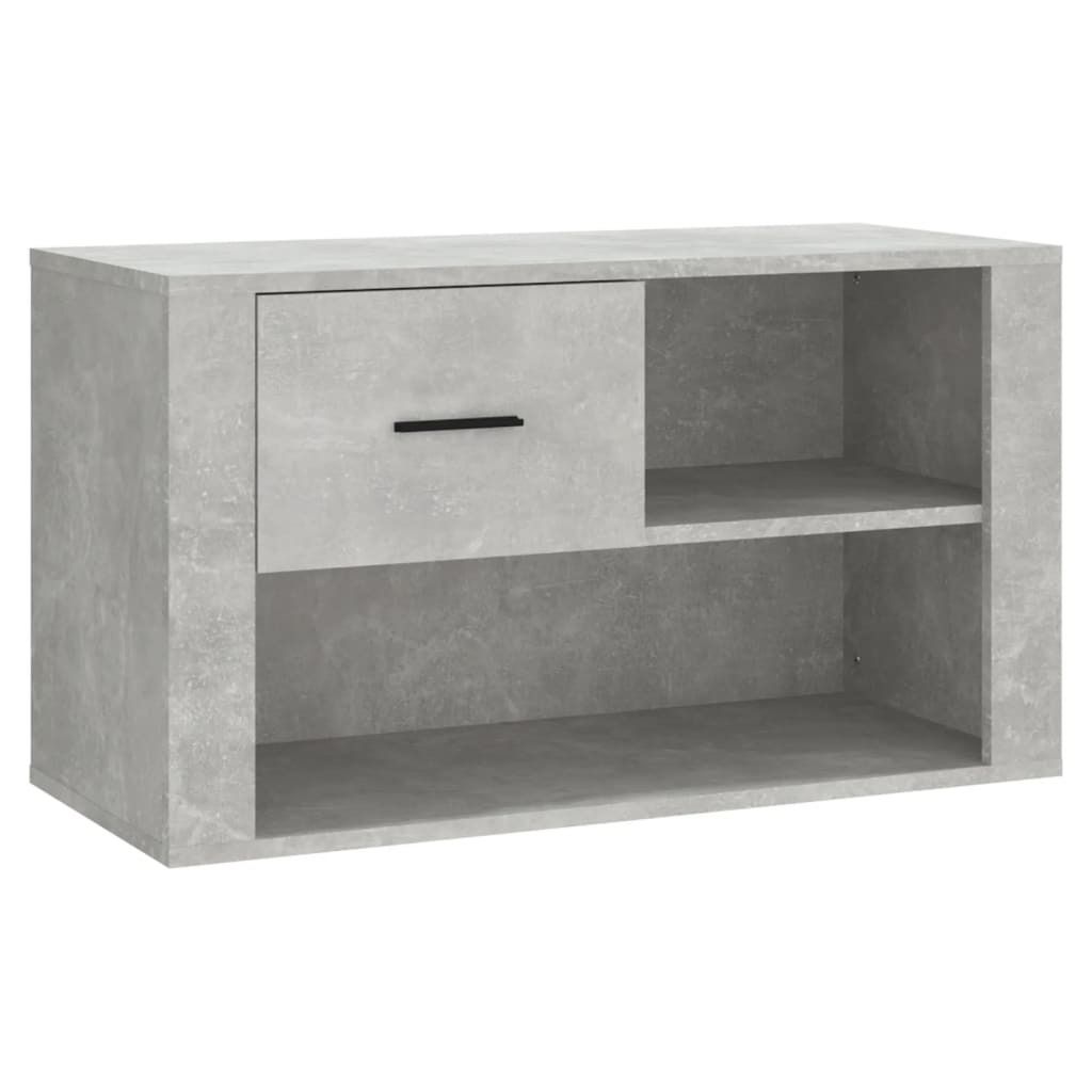 vidaXL Schuhschrank Betongrau 80x35x45 cm Holzwerkstoff