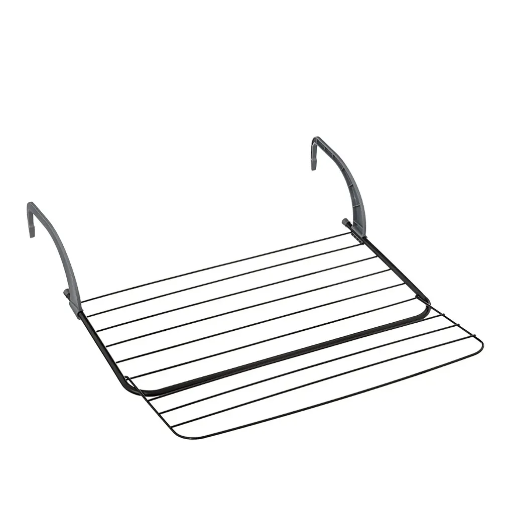 Radiateur télescopique pour sécher le linge, design noir et blanc chic