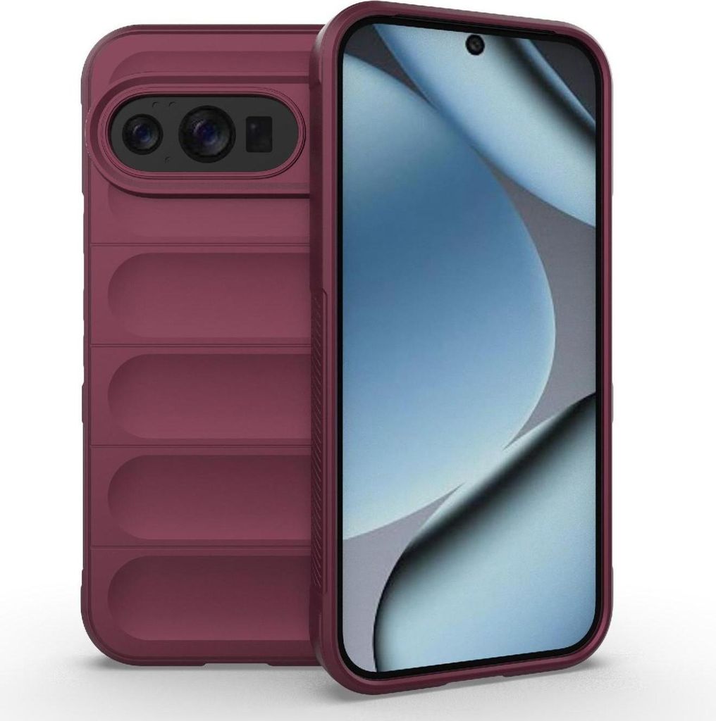 Mobigear Bumpy Google Pixel 10 Hülle Flexibles TPU Backcover - Wine Red