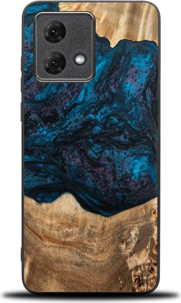Coperchio in legno Bewood Unique Planets - Nettuno per Motorola Moto G84 5G