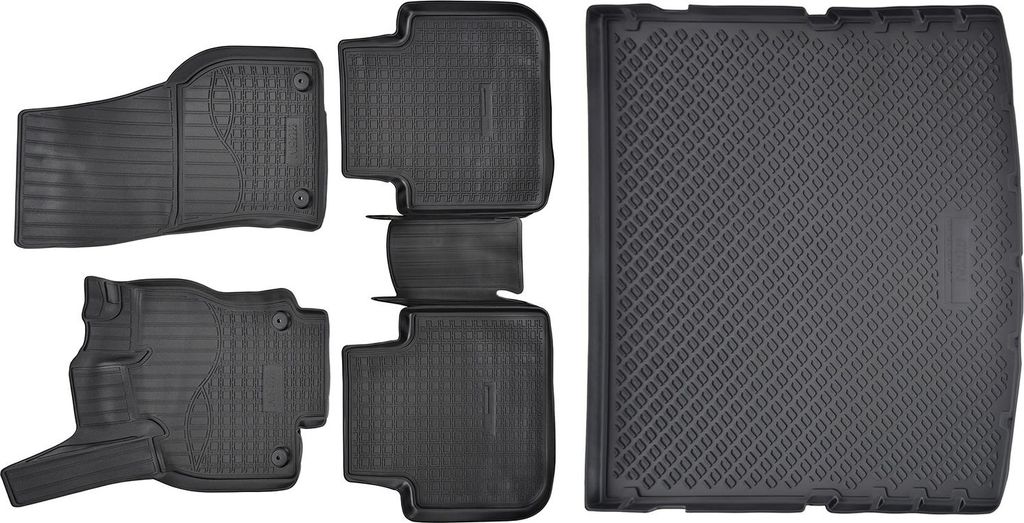 3D Gummimatten Kofferraumwanne Für Seat Tarraco Ab 2018 7 Sitzer, 3 Reihen, Gummi Fußmatten NORM