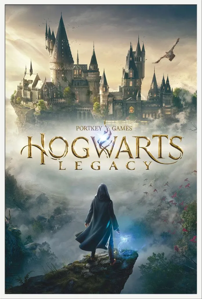 Affiche Harry Potter Hogwarts Legacy avec cadre Shinsuke blanc 61x91,5 cm