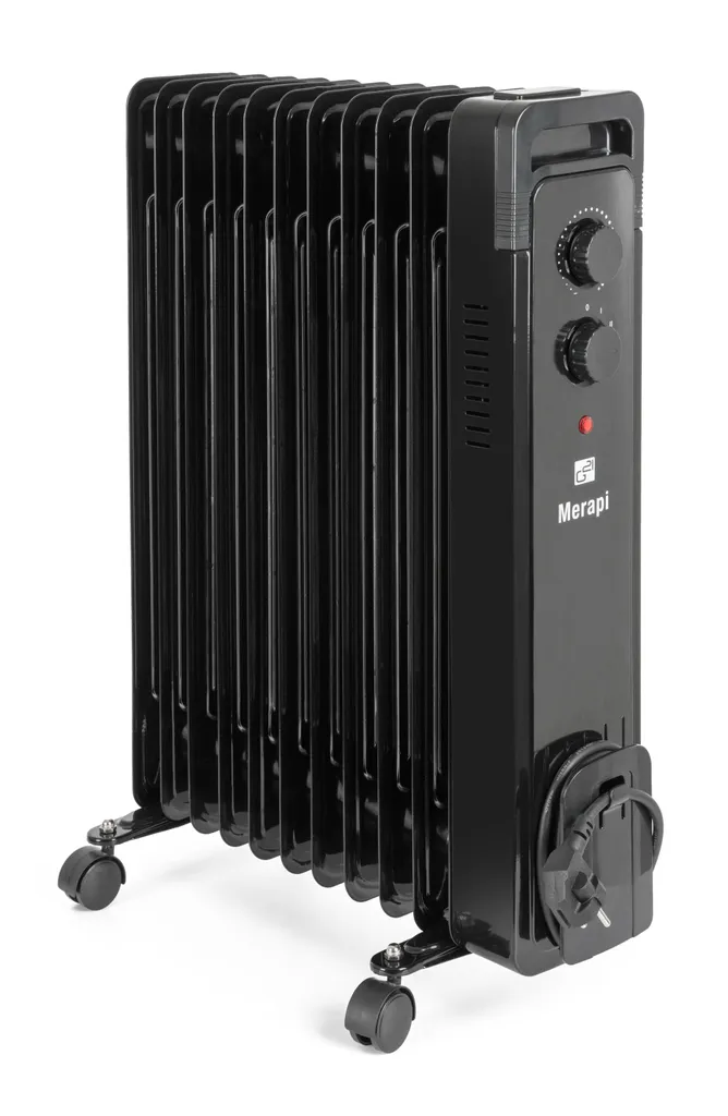 Radiateur d'appoint 2500W G21 Merapi noir idéal pour salon et chambre