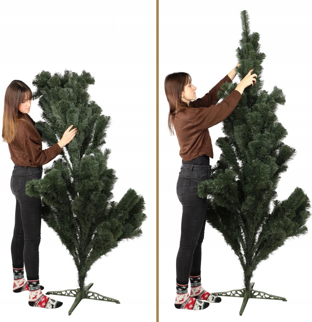 KADAX Albero Di Natale Artificiale Realizzato In Pellicola Di Pvc Con Robusto Supporto In Plastica Durevole Elfo Di Natale 180cm V2 93555466