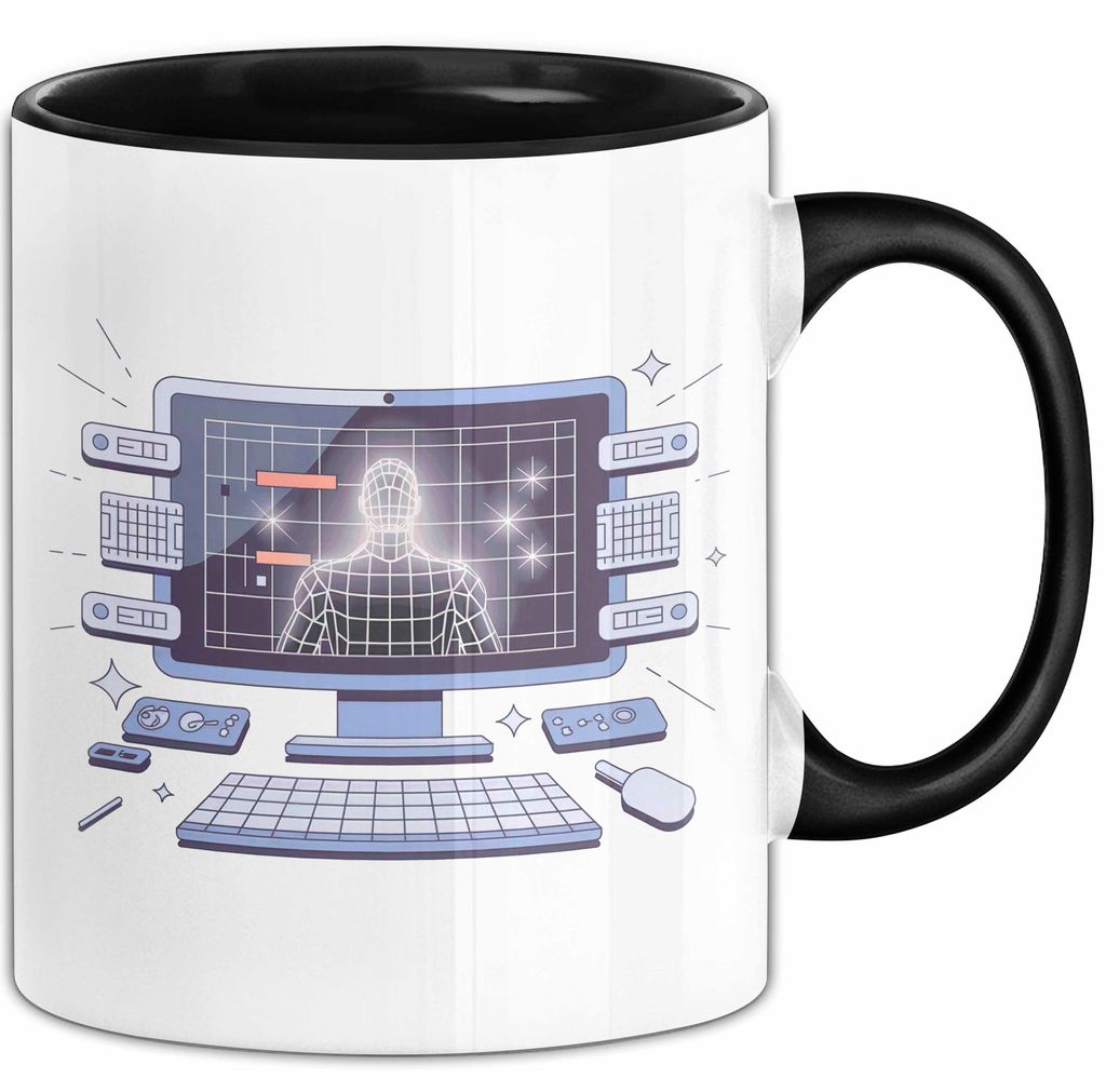 3D Modellierer Tasse Geschenk Lustige Geschenkidee Spruch Für Digitale Bildhauer (Schwarz)