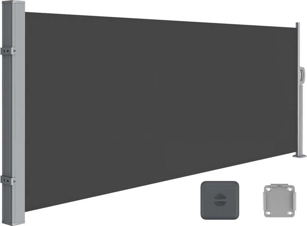 Seitliche Markise mit Stahlkasten, rostbeständig und ausziehbar