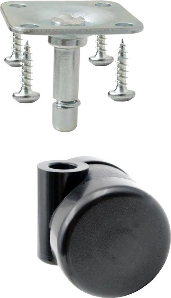 Kit complet de roulettes pour meubles universel avec visserie incluse