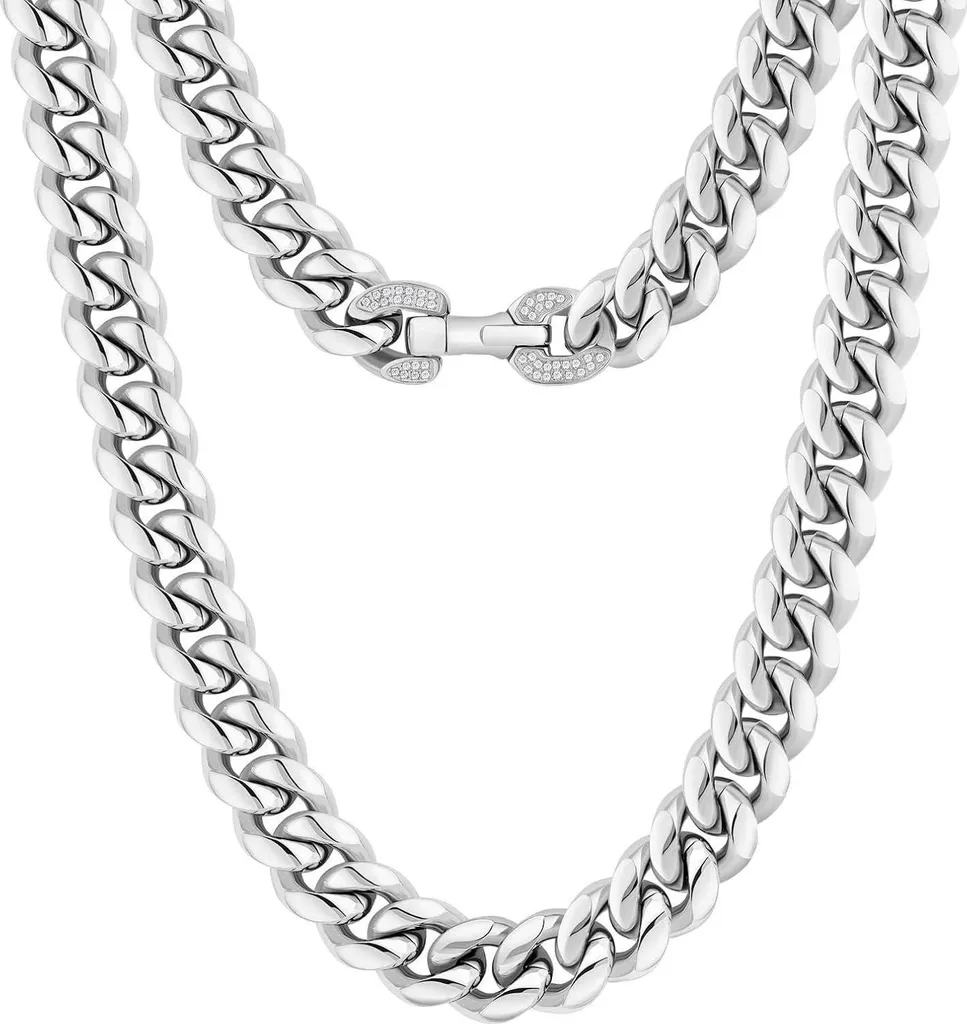 Chaîne Homme 12mm en Or 18 Carats - Maillons Cubains Haute Finition