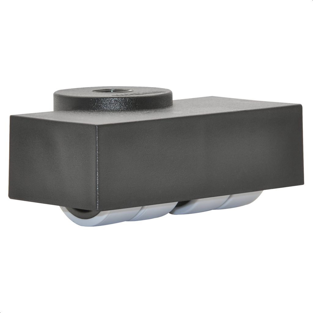 WAGNER Soft-Lenkrolle DESIGN METRIS - Ø 27 mm, Gehäuse schwarz 78 x 34 x 34 mm, Tragkraft 50 kg - 01717001